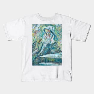 WALT WHITMAN oil portrait Kids T-Shirt